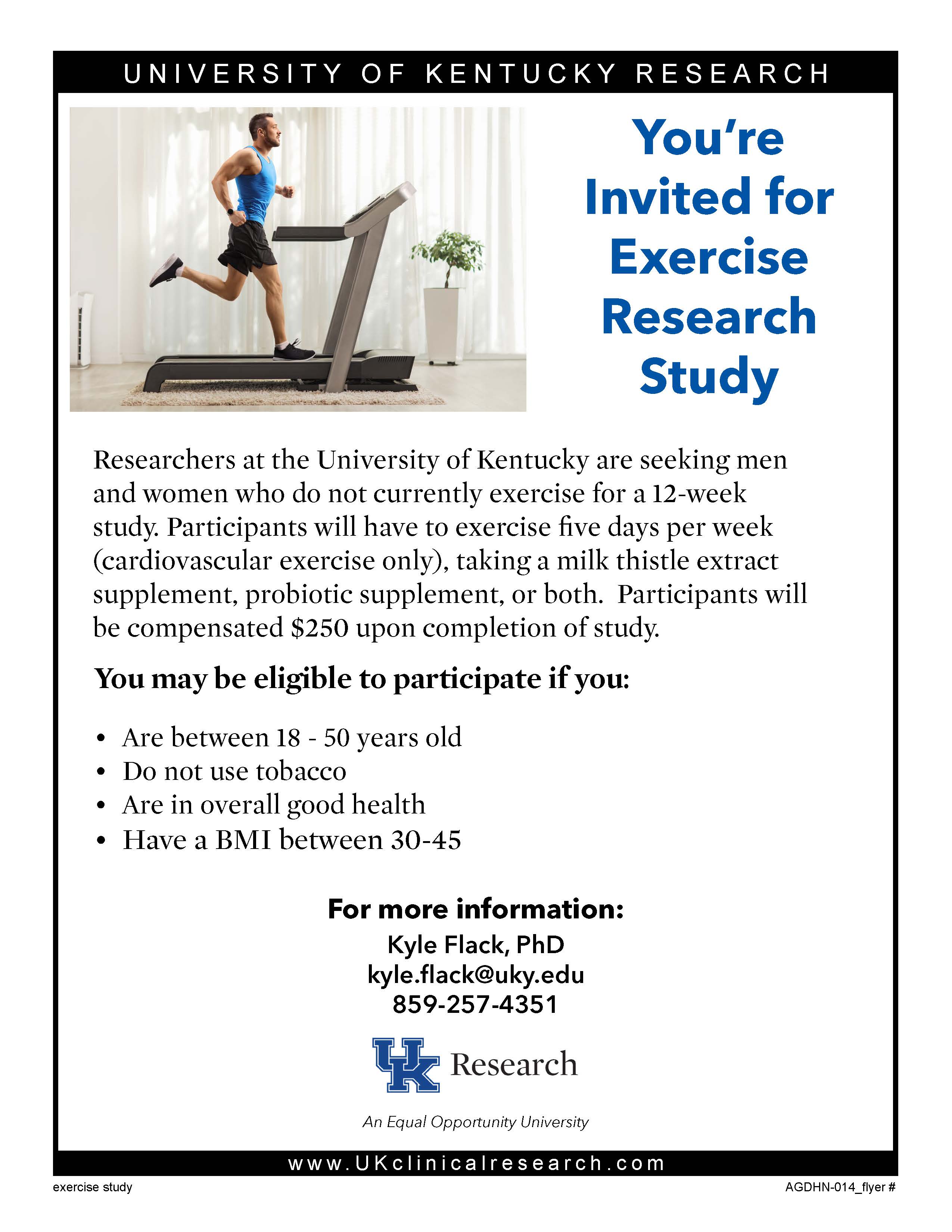 Exercise research flyer